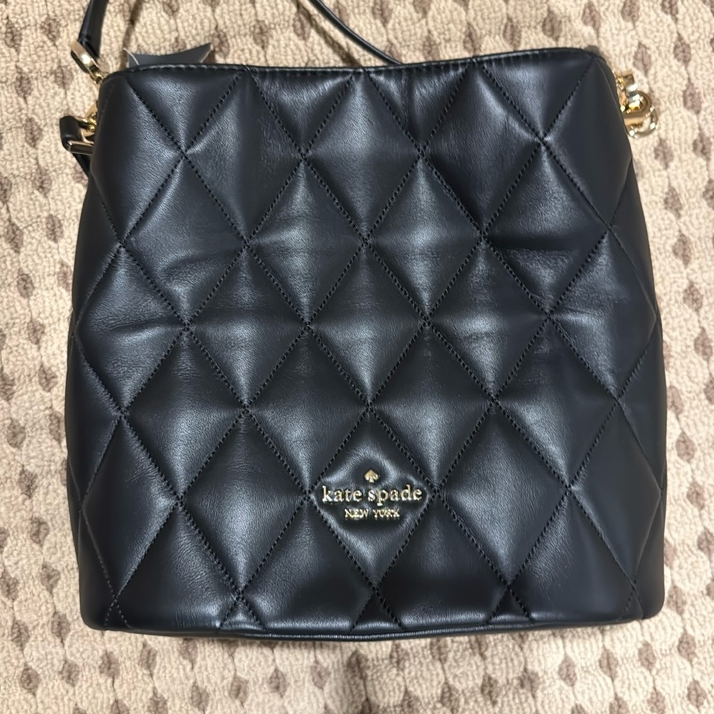 Kate Spade Black Quilted Shoulder Bag